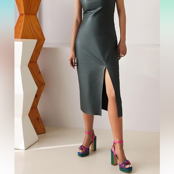 sun gurg Strappy Platform Heels for Women Platform High Heels Multicolored Ankle - Picture 1 of 16